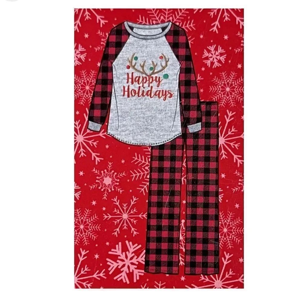 Holiday Style Girls 6/6X “Happy Holidays"  Pajamas New w/Tags Christmas